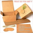 thumbnail image 5 of Mudrit 10pcs Kraft Gift Boxes with Lids for Presents, Bridesmaid Proposals, Christmas with Tags: 8x8x4, 5 of 7
