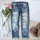 thumbnail image 1 of WILLBEST Jeans Mujer Pantalones Vaqueros Rectos Con Rotos y Estampados para Mujer, de Tiro Medio, Cómodos, Elásticos E Informales a La Moda Chica, 1 of 5