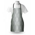 thumbnail image 3 of Silver Apron Vintage Mandala Baroque Patterns Monochrome Victorian Antique Ornaments Damask, Unisex Kitchen Bib Apron with Adjustable Neck for Cooking Baking Gardening, Gray Pale Grey, by Ambesonne, 3 of 3