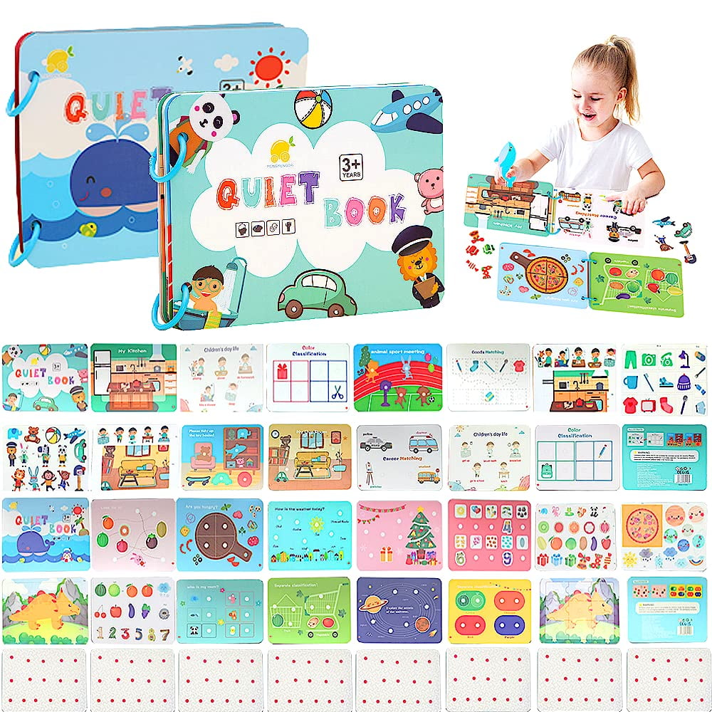 2 Pack Busy Book for Toddlers, 20 Themes My First Busy Book,My ...