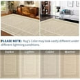thumbnail image 5 of Washable Living Room Rug 5x7 Checkered Waffle Print Area Rug Non Slip Carpet Soft Non Shedding Low Pile Thin Stain Resistant Throw Rugs for Dining Room Office, 5 of 6