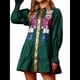 thumbnail image 2 of Vestido Camisero de Cascanueces para Mujer, con Brillo Navideño, Sudadera de Papá , Minivestido Tipo Suéter Verde S, 2 of 5