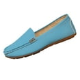 thumbnail image 2 of Viluyesy Loafers for Womens, Comfortable PU Leather Soft Sole Slip-On Walking Work Flats Shoes Sky Blue US7.5, 2 of 9