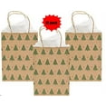 thumbnail image 2 of (12) 9" Christmas Tree Holiday Gift Kraft Paper Bags Brand New, 2 of 2