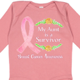 thumbnail image 4 of Inktastic My Aunt is a Survivor Breast Cancer Awareness Boys or Girls Long Sleeve Baby Bodysuit, 4 of 5