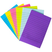 Big Sticky Notes with Lines 4x6", Recycled Self Stick Notes Easy Post Adhesive Notes for Office,Home,School, Meeting, 6