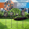 thumbnail image 5 of Wind Spinners Outdoor, 75” Metal Wind Sculptures & Spinners Garden Kinetic Art with Solar Powered Multi-Color Glass Ball Light for Yard Garden（Leaves Style）, 5 of 8
