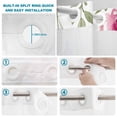 thumbnail image 4 of No Hook Shower Curtain, Pink Roses Shower Curtains for Bathroom with See Through Top Window, Romantic Flowers Leaves Vintage Country Waterproof & Washable Bath Curtain Extra Long 72"x84", 4 of 9