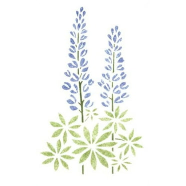 Texas Bluebonnet Flower Wall Stencil SKU #2987 by Designer Stencils