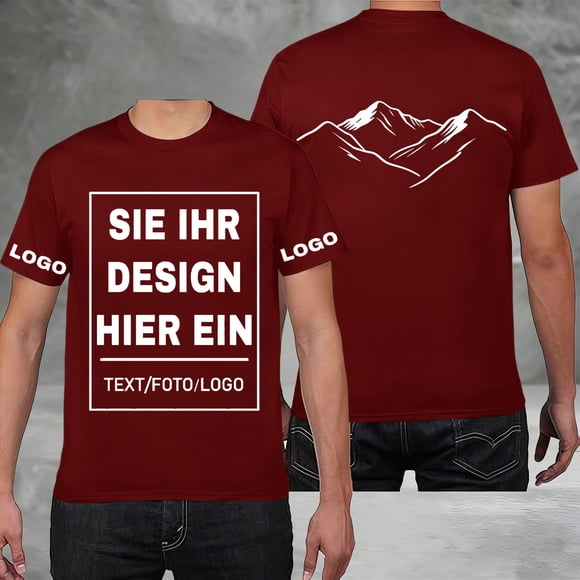 Men T Shirt for Casual Daily Wear Custom Photo Print Summer Short Sleeve Tee Ideal for Picture Printing and Comfortable Everyday Style
