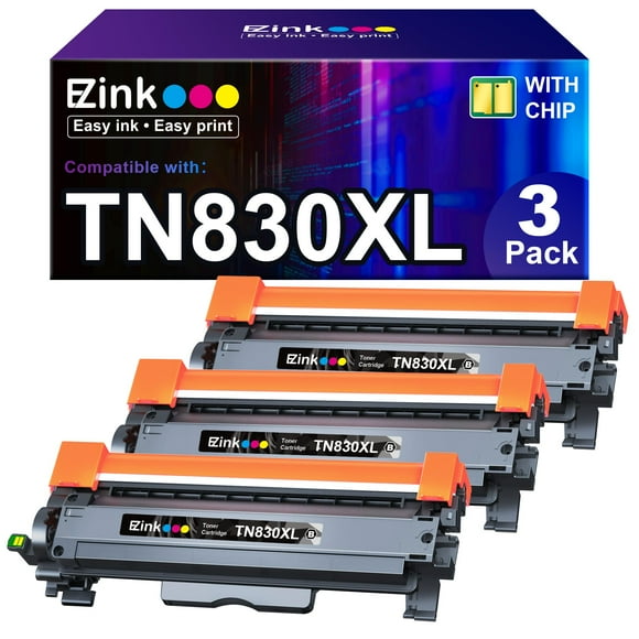 E-Z Ink Compatible Toner Cartridge Replacement for Brother TN830XL TN830 TN 830 Toner Cartridges to use with HL-L2460DW DCP-L2640DW HL-L2480DW HL-L2400D HL-L2405W MFC-L2