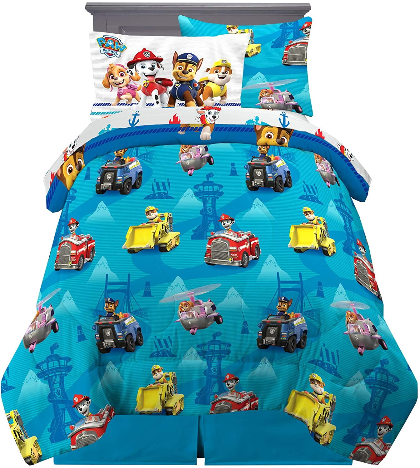 Details about   PAW Patrol Microfiber Kid Bed Sheet Set Marshall Chase Skye Toddlers Room New 