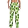thumbnail image 3 of Goofa Green Kiwi Printed Soft Pajama Pants for Men, Wide Leg Comfy Casual Lounge Yoga Pants-Large, 3 of 9