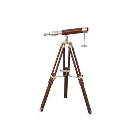 Floor Standing Brass/Wood Harbor Master Telescope 30