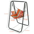 thumbnail image 3 of Visland Chaise Hamac avec Support, Hamac Robuste avec Support Inclus, Balançoire avec Support pour Intérieur Extérieur Patio Cour, Capacité de Charge 440 Lb, 3 of 10