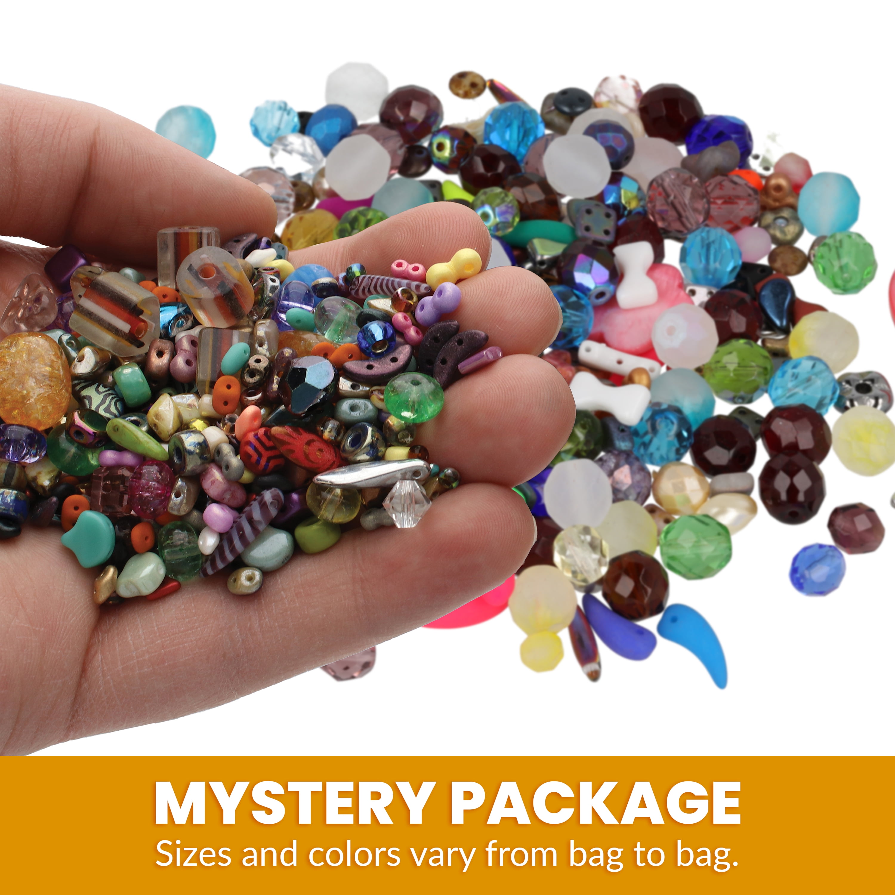 The Beadsmith Box of Beads – Glass Beads Assortment in Varying Shapes, Colors, and Sizes, 10 Pounds