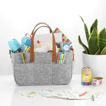 Foldable Diaper Caddy Organizer Portable Multi-Compartment Storage Bag 13x9.1x7.08 inch(Gray)