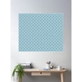 thumbnail image 2 of Robins Egg Blue Dot Wave Retro Pattern Poster Wall Art, Modern Wall Decor For Living Room Bedroom, 16x24 UNFRAMED, 2 of 3