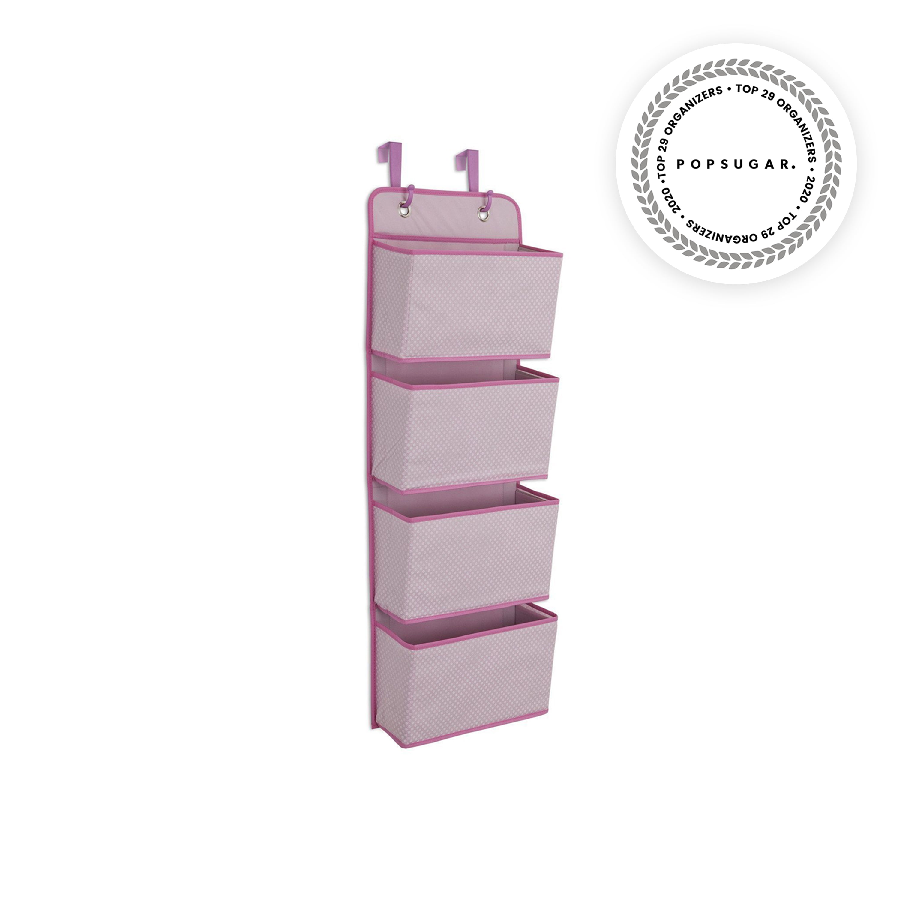 Delta Children 4-Pocket Hanging Wall Organizer, Barely Pink