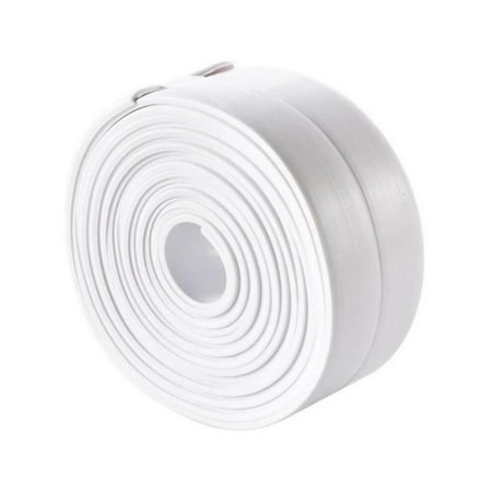Sahpxhe Caulk Sealing Tape Adhesive Tape Waterproof Sealant Strip for Kitchen Countertops Bathrooms Toilets Floor Wall Gaps Flexible Easy to Trim Length 105ft White
