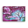 thumbnail image 3 of Startonight Canvas Wall Art Abstract Purple Sky and Tree Painting Framed 32" x 48", 3 of 6