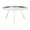 thumbnail image 2 of SAFAVIEH Orson 14.6 in. H Contemporary Coffee Table with Metal Gold Cap, Silver, 2 of 10