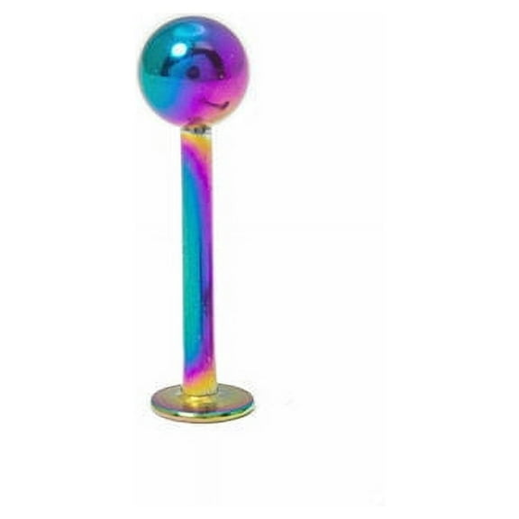 Multi-Colored IP Coated 16G Labret Monroe Lip Jewelry