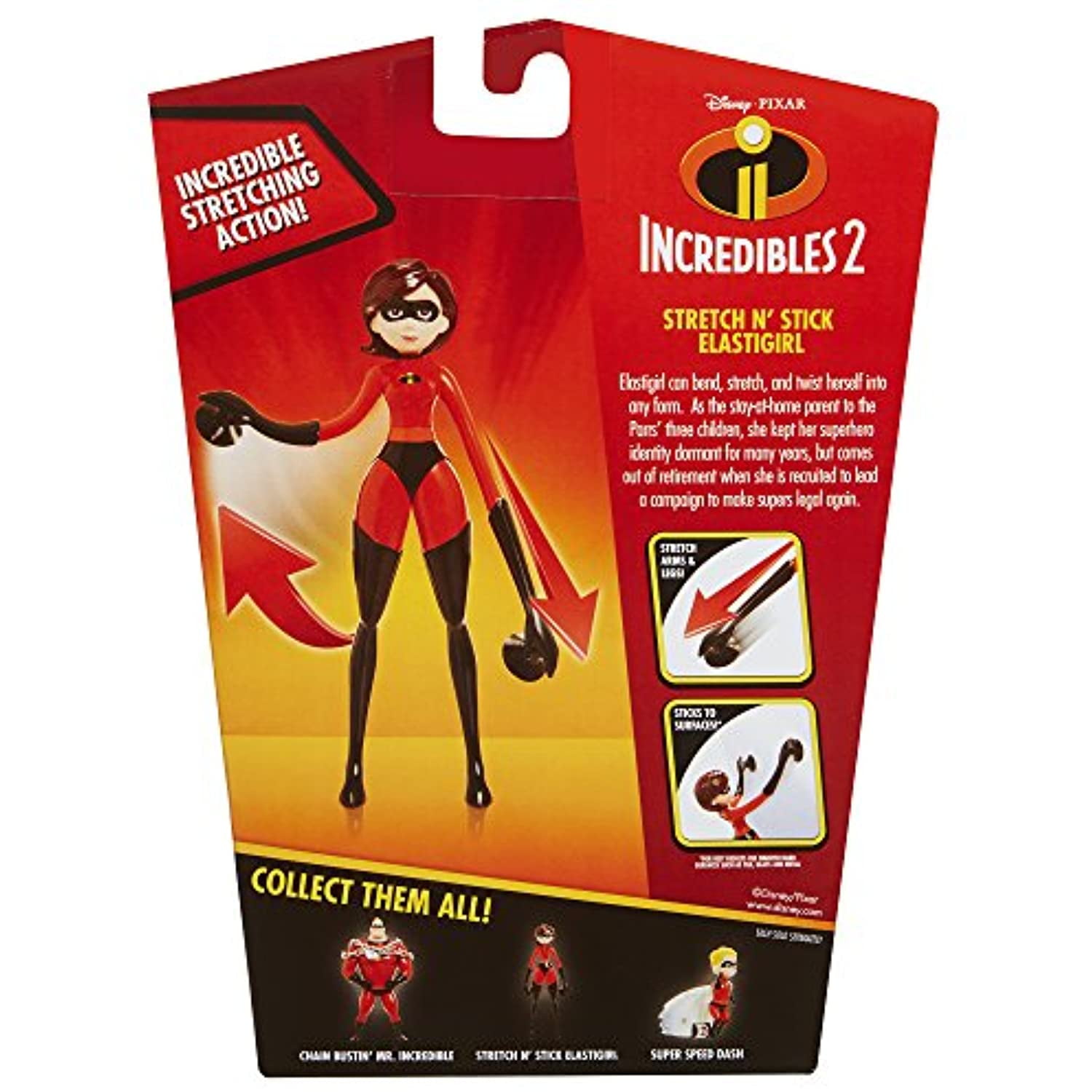 Incredibles Feature Stretch N' Stick Elastigirl Action Figure 