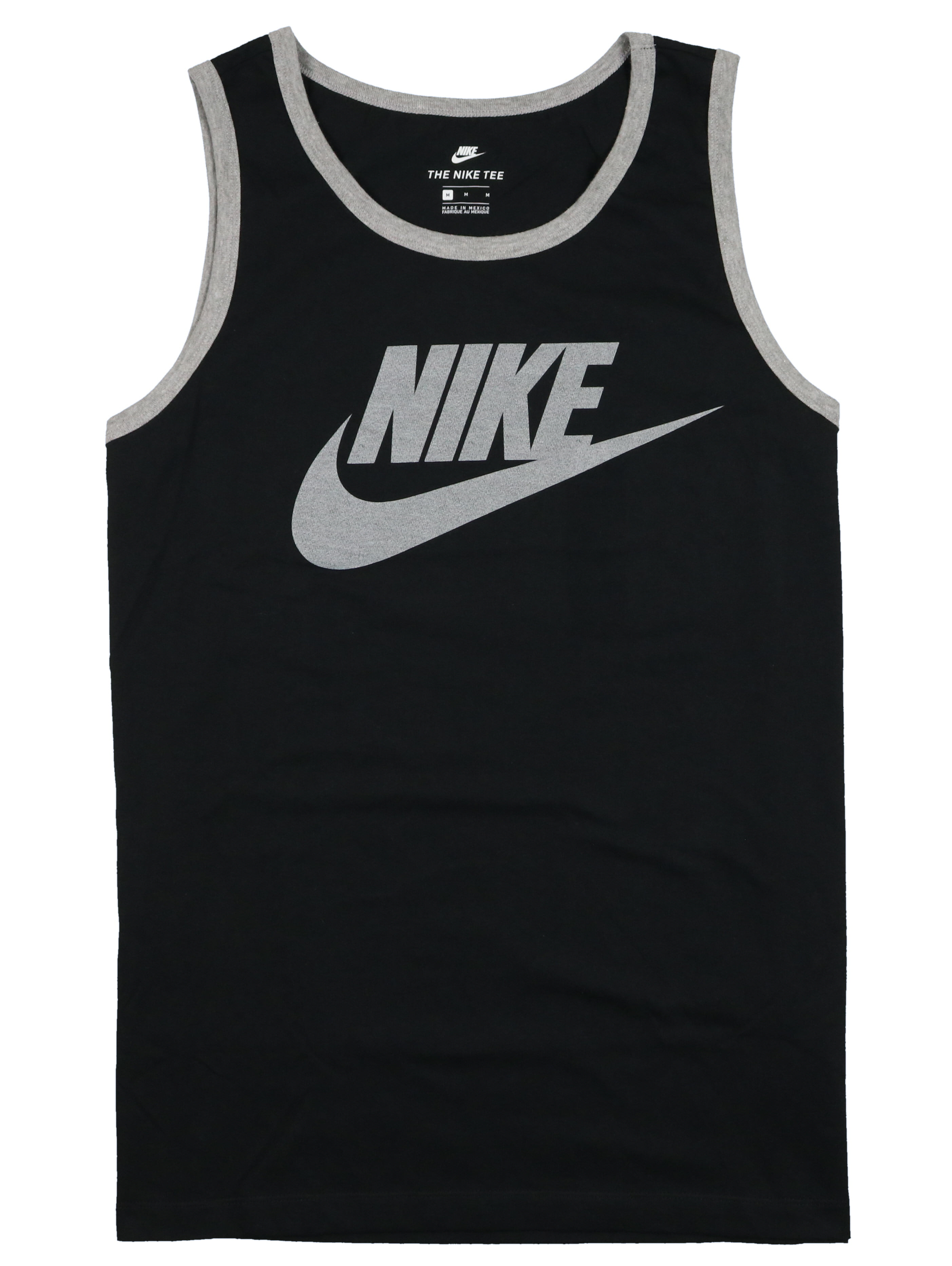 Nike - Nike Men's Ace Futura Logo Tank Top Medium Black Heather Gray ...