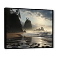 thumbnail image 2 of Designart "Sunlit Coastline Beach Photo III" Landscapes Floater Framed Canvas Art Print, 2 of 7