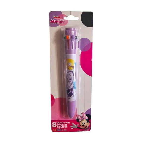 Minnie 8 Color Pen, Assorted Ink, Novelty Pen