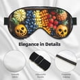 thumbnail image 4 of Cauagu Halloween Fruit Platter Print Sleep Eye Mask, Blindfold Eye Sleep Shade Cover with Elastic Strap/Headband Eye Cover Eyeshade for Night Sleeping/Travel Nap, 4 of 7