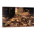 thumbnail image 1 of ARTCANVAS Still Life Interior With Game Fish Fruit Flowers Cats And Dogs 1645 Canvas Art Print by Jan Van Kessel Younger - Size: 18" x 12" (1.50" Deep), 1 of 9