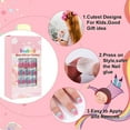 thumbnail image 2 of Kids Fake Nails 120PCS Pre-glue Full Cover False Nail Kits, 2 of 8