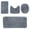 Gray, variant on Non Slip Shaggy Bath Mat Set 4 Piece Water Absorbent Soft Bathroom Rug Kit for Household Shower Tub Toilet Floor Anti‑Slip Foot Protection Daily Bathroom Decoration Use