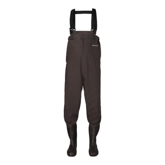 Caddis groen waadpak met sokvoet voor heren, Large, kort