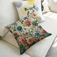 thumbnail image 5 of Flowers plants foliage Linen toss pillowcase decoration pillowcase gifting preferred 18x18 inch cushion cover sofa pillowcase sofa bedroom living room car, 5 of 8