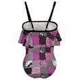 thumbnail image 6 of Hello Kitty Girls One Piece Swimsuits Hawaiian Ruffle Swimwear Beach Bathing Suit Outfits, 6 of 7