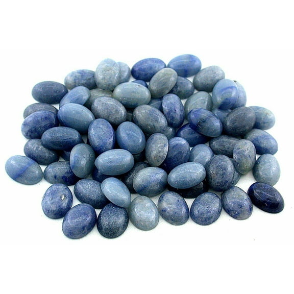 EIGHT 14x10 14mm X 10mm Oval Blue Quartz Cab Cabochon Gem Stone Gemstone BQC3GAR