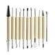 thumbnail image 3 of Toystoory Paquete de 11 herramientas de cerámica para escultura de arcilla mango de Nail Art Sculpting Dotting Pocket Handicrafts Hand Suministros de cerámica y alfarería, 3 of 6