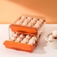thumbnail image 3 of Caja de almacenamiento para huevos de 32 rejillas de plástico tipo cajón para mantener frescos, para refrigerador de cocina, naranja, 23,5 x 21,5 x 13,5 cm, 3 of 5