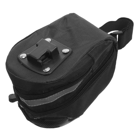 HAMPPLIES 1Pc Portable Black Bike Backseat Bag Easy Install Rear Seat Luggage for Phones Clothes Tools