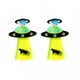 thumbnail image 1 of Pendientes alienígenas extraterrestres ET exagerados linda nave espacial OVNI volando sau, 1 of 5
