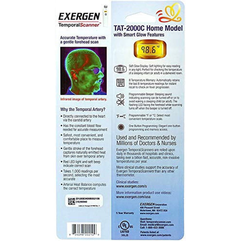 Baby Thermometer Exergen Temporal Scan Forehead Artery Scanner TAT ...