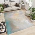 thumbnail image 3 of Light Green Turquoise Marble Area Rugs, Modern Minimalist Art Living Room Carpet, Porch Mat Machine Washable Bright Color Apply to Kindergarten Playroom Cafe Office,4ft x 5ft, 3 of 6