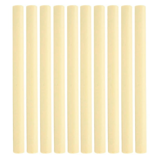 10Pcs Sealing Wax Sticks MultiColor Small Round Stamp Tools for DIY Invitations Cards Envelopes(Light Yellow )