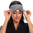 thumbnail image 4 of IAUYY Sleep Mask, Super Soft Eye Masks with Adjustable Strap, Lightweight Comfortable Blindfold,Perfect Blocks Light for Men Women Blue and White Stripes, 4 of 7