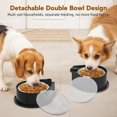 thumbnail image 2 of Cuencos de Acero Inoxidable Newget Plateados de Gran Capacidad con Tapas para Mascotas, 2 of 9
