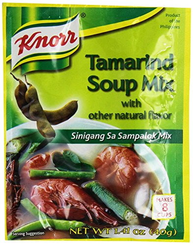 NineChef Bundle - Knorr Tamarind Soup Mix (Sinigang sa Sampalok Mix) 1.41oz (40g) (12) + 1 NineChef Brand Long Handle Spoon