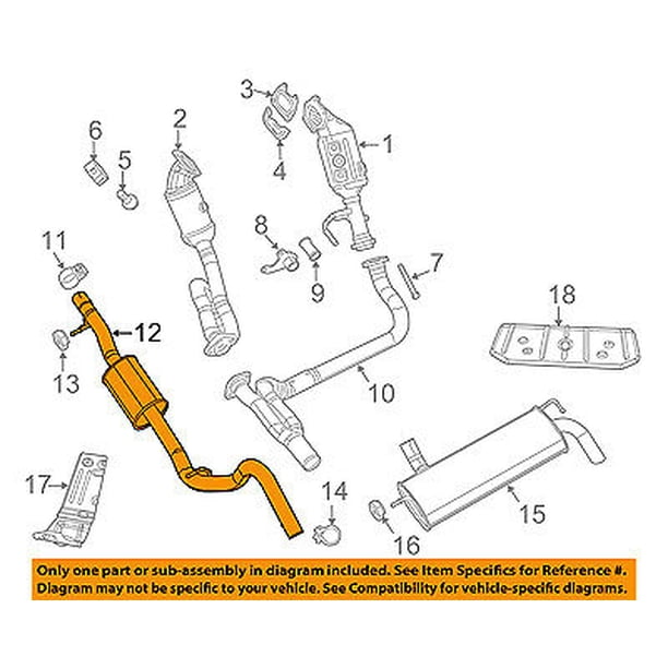 Jeep CHRYSLER OEM 1216 Wrangler 3.6LV6 Exhaust SystemExhaust Pipe